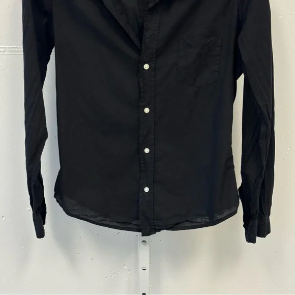 Frank & Eileen BARRY Tailored Button-Up Shirt Slim Tailored Fit Black Small
